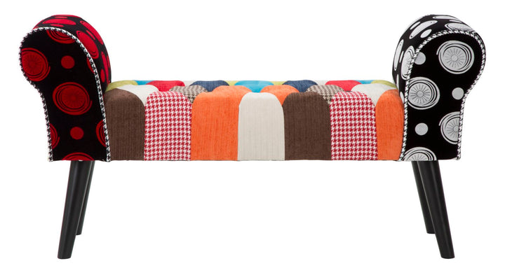 Industriel entrébænk i fyrretræ og polyester – 102x31x54 cm