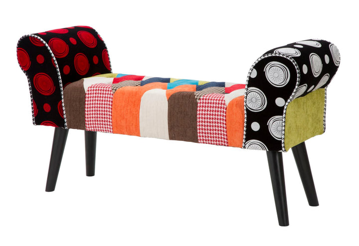 Industriel entrébænk i fyrretræ og polyester – 102x31x54 cm