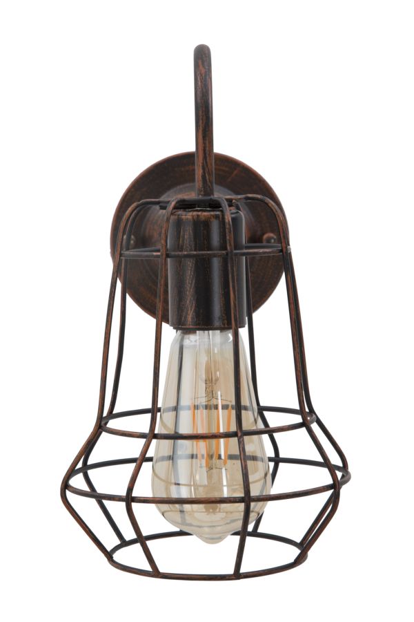 Industriel lampe i jern – 33x15x27 cm