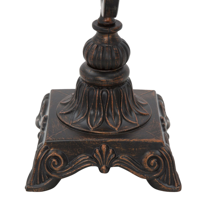 Industriel bordlampe i jern, globus-design – 24x20x40 cm