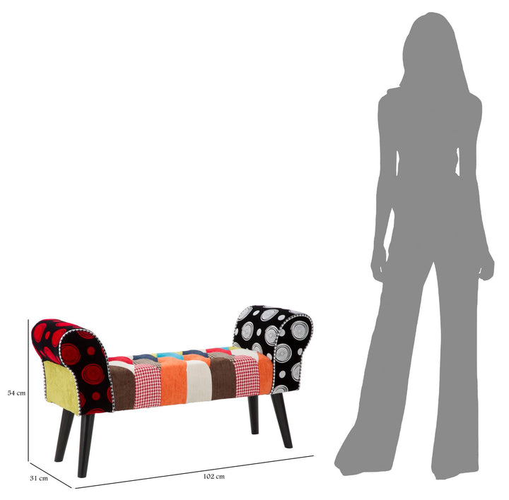 Industriel entrébænk i fyrretræ og polyester – 102x31x54 cm