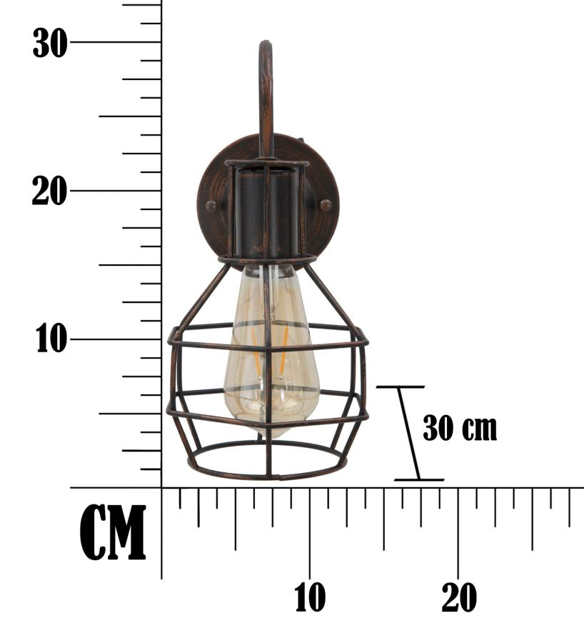 Industriel lampe i jern – 32x14x30 cm