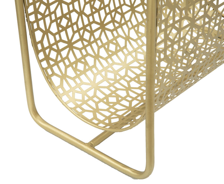 Glam magasinstativ i guldfarve, metal – 37x22x44 cm