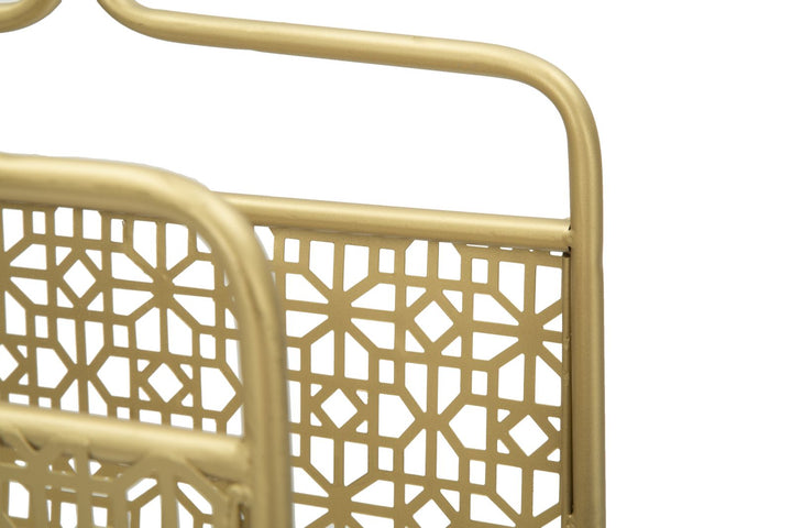 Glam magasinstativ i guldfarve, metal – 37x22x44 cm