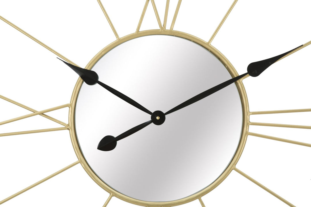 Glam vægur i guldfarve med geometrisk design, 80x6 cm