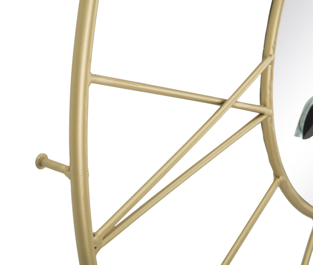 Glam vægur i guldfarve med geometrisk design, 80x6 cm