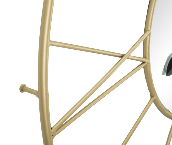 Glam vægur i guldfarve med geometrisk design, 80x6 cm