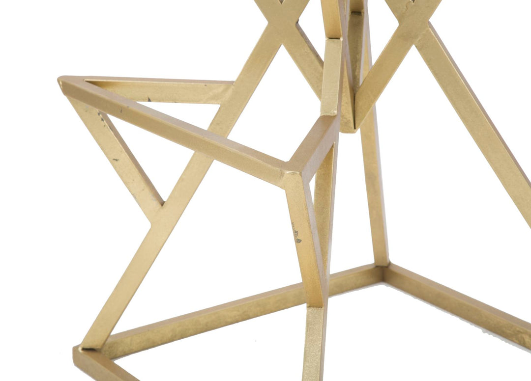 Glam barstol i guldfarve, jern/glas – 40x40x75 cm