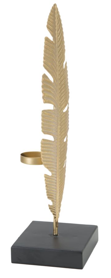 Glam lysestage i guldfarve, metal – 10x10x34 cm