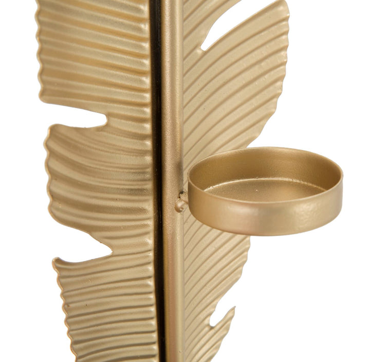 Glam lysestage i guldfarve, metal – 10x10x34 cm