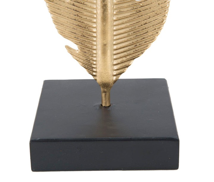 Glam lysestage i guldfarve, metal – 10x10x34 cm