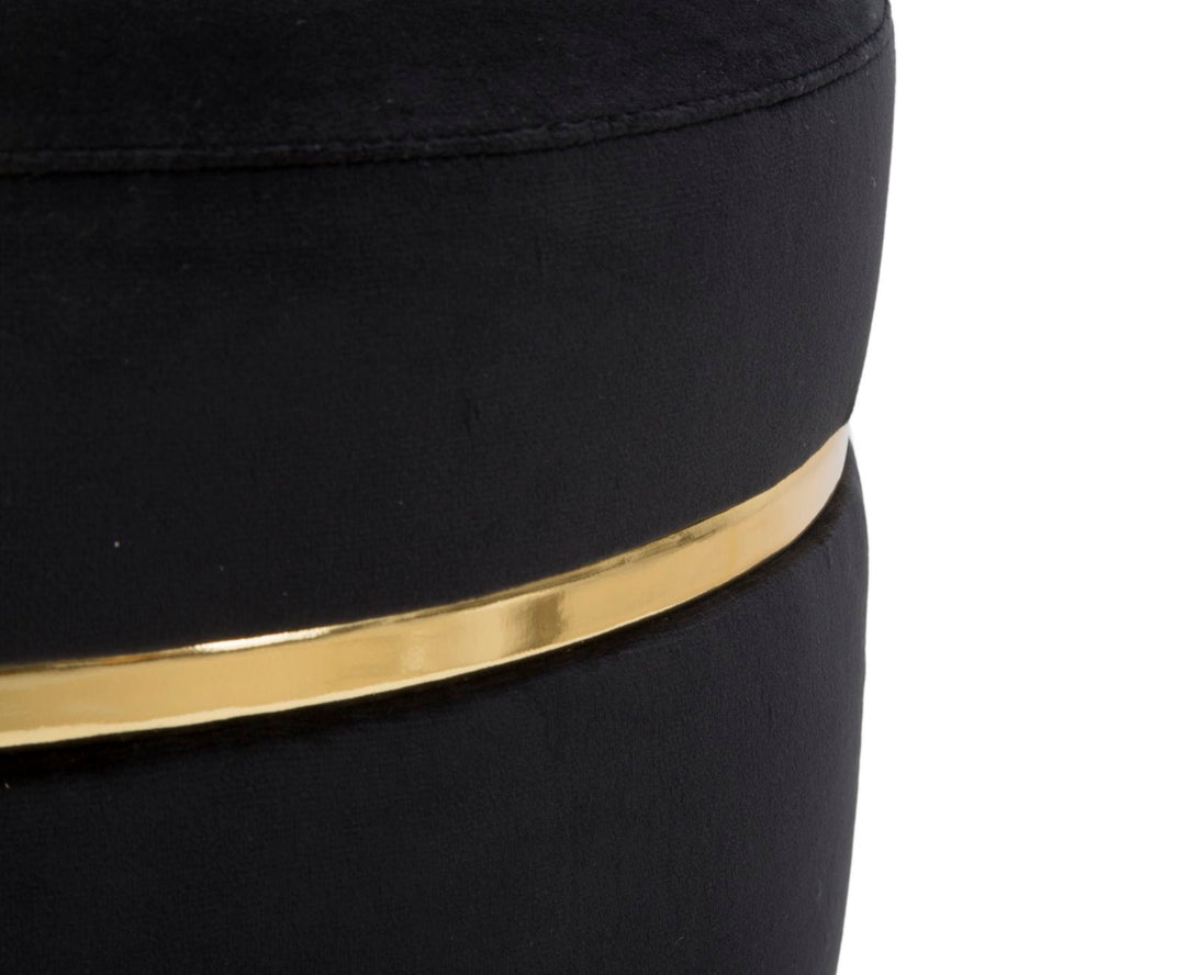 Glam taburet i fyrretræ/skum/polyester – 35x40x5 cm