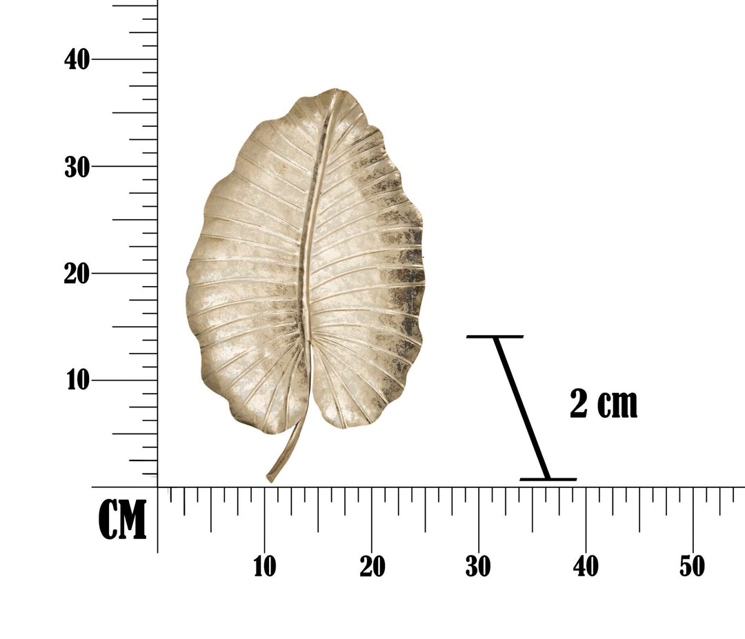 Glam fad i guldfarve, metal – 23x2x35 cm