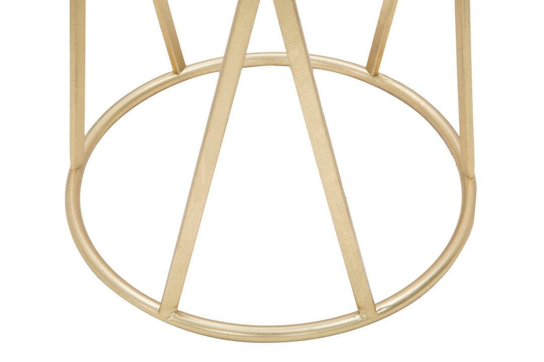 Glam sidebord i guldfarve, jern/glas – 35x75 cm