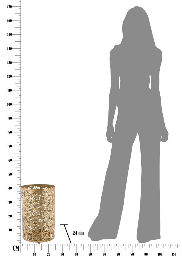 Glam paraplystativ i guldfarve, metal – 24x42 cm