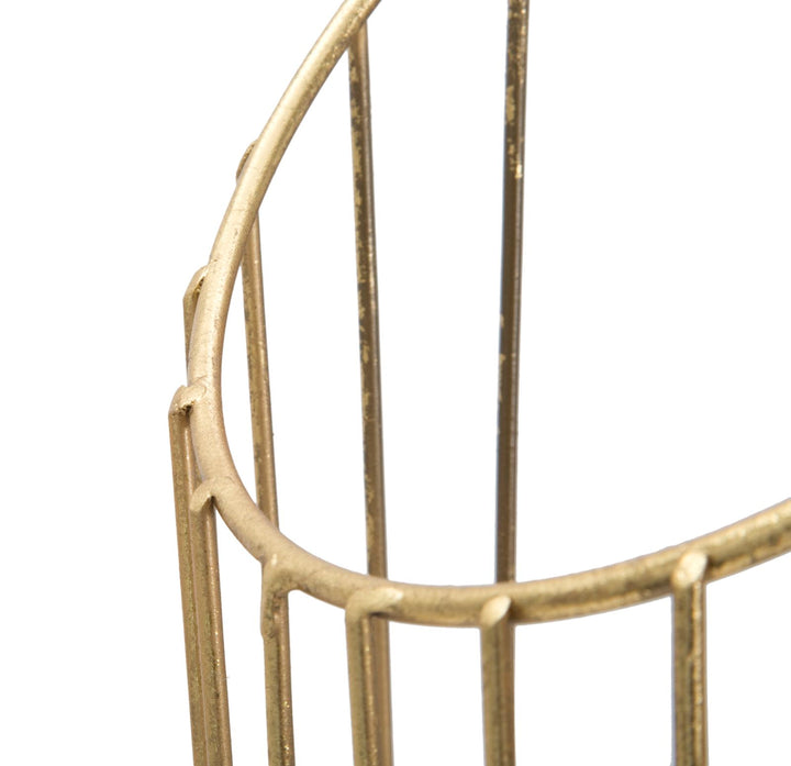 Glam paraplystativ i guldfarve, metal – 25x5x18 5x60 cm