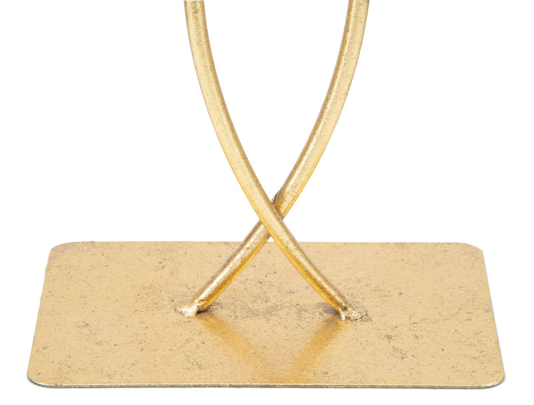 Glam skulptur i jern, guldfarvet – 25x8x5 cm