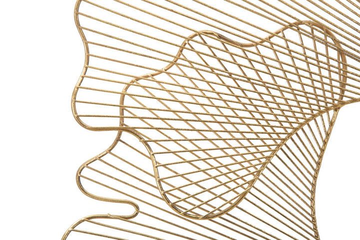 Glam vægdekoration i guldfarve, metal – 79x5x68 cm