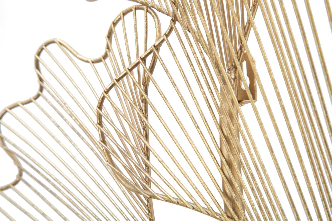 Glam vægdekoration i guldfarve, metal – 79x5x68 cm