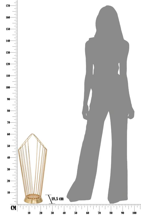 Glam paraplystativ i guldfarve, metal – 25x5x18 5x60 cm