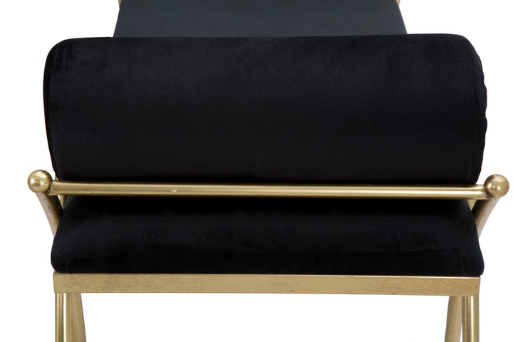 Glam entrébænk i jern, mdf og polyester – 112x5x49 cm