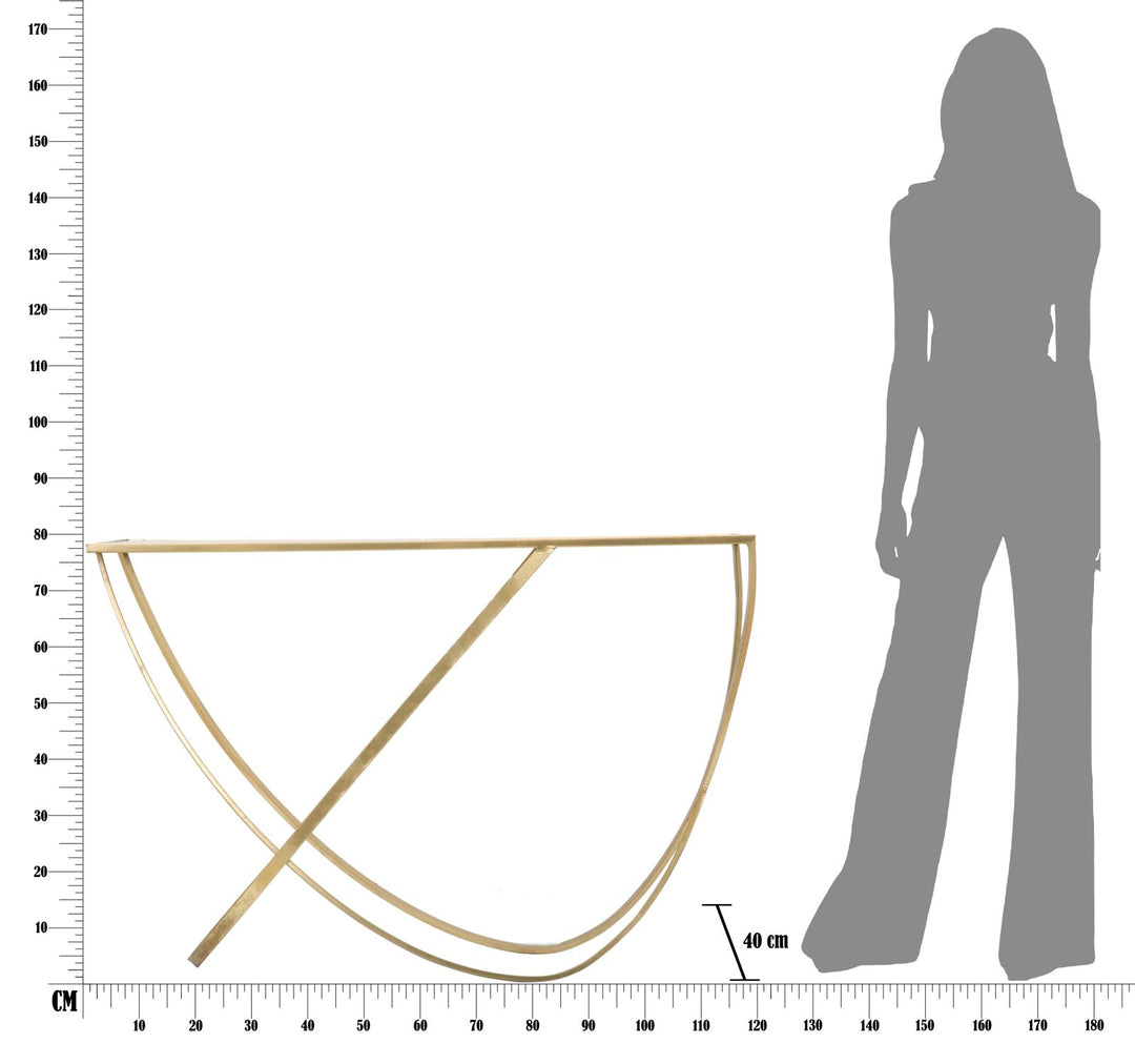 Glam konsolbord i jern, mdf – 120x40x79 cm