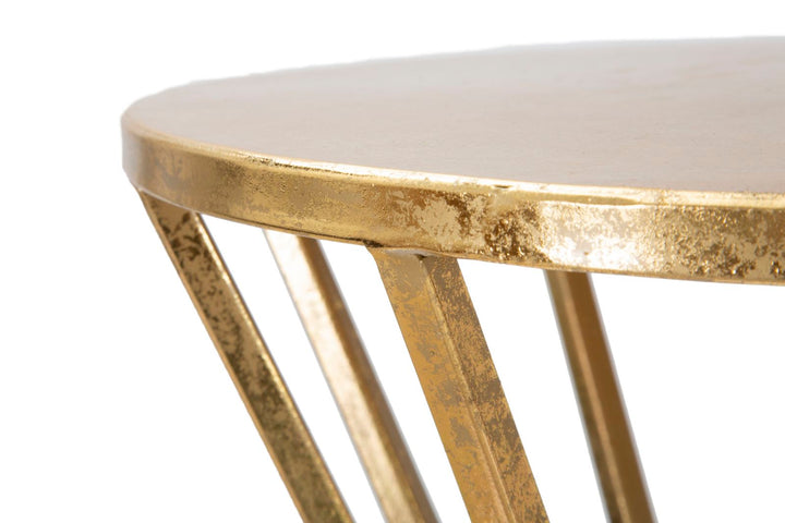 Glam sidebord, guldfarvet, metal – 38x100 cm