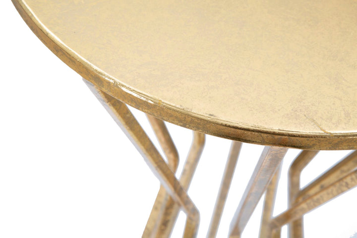 Glam sidebord, guldfarvet, metal – 38x100 cm