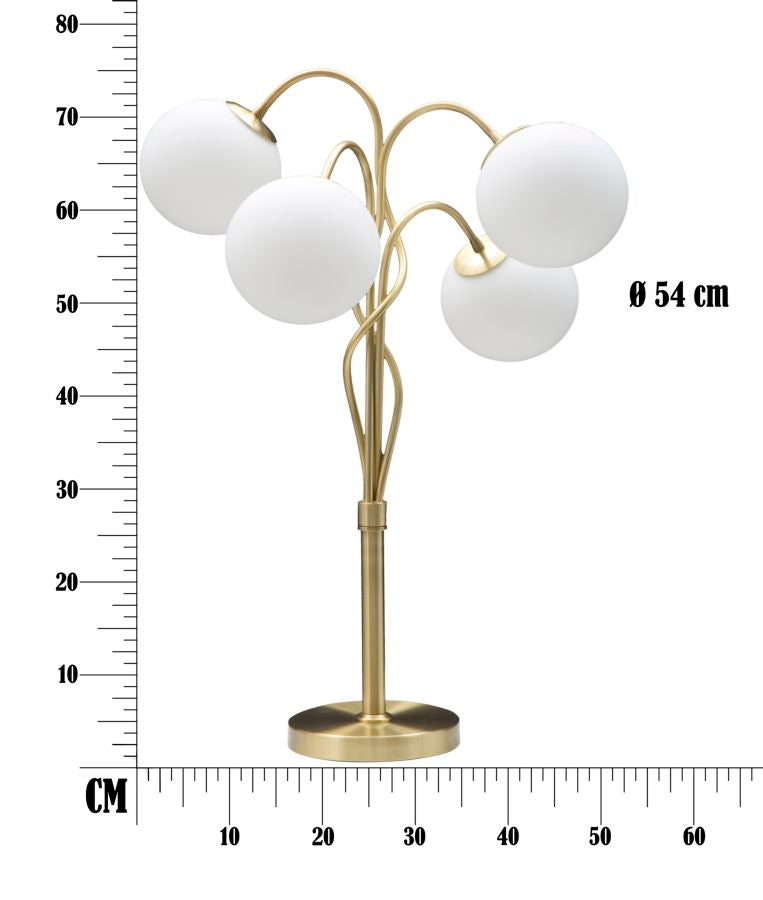 Glam lampe i guldfarve, jern ang glas – 53x74 cm