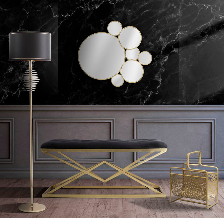 Glam magasinstativ i guldfarve, metal – 37x22x44 cm