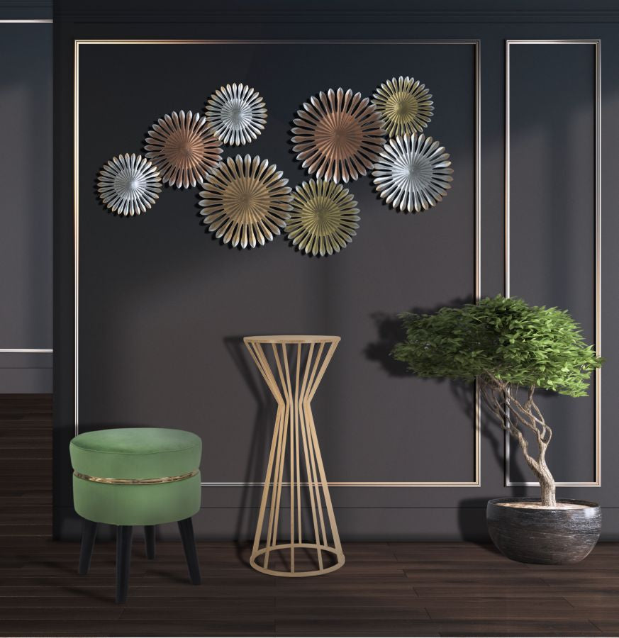 Glam sidebord, guldfarvet, metal – 38x100 cm