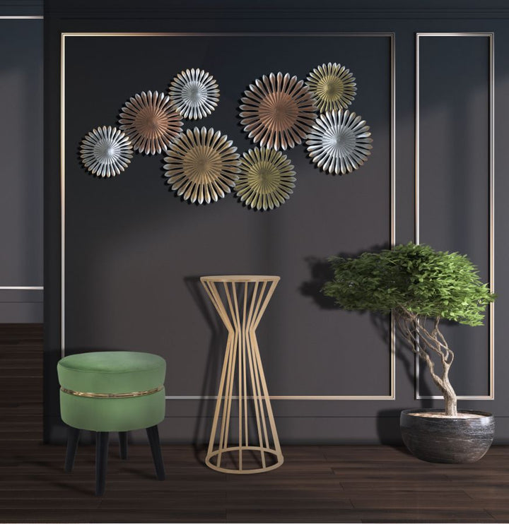 Glam sidebord, guldfarvet, metal – 38x100 cm