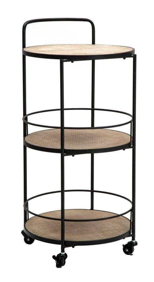 Rullevogn i industrielt look, metal og mdf – 40x41x5 cm