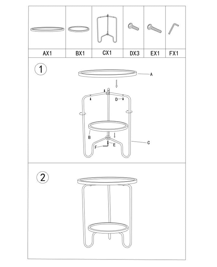 Industrielt bord, jern og mdf – 48x54x5 cm