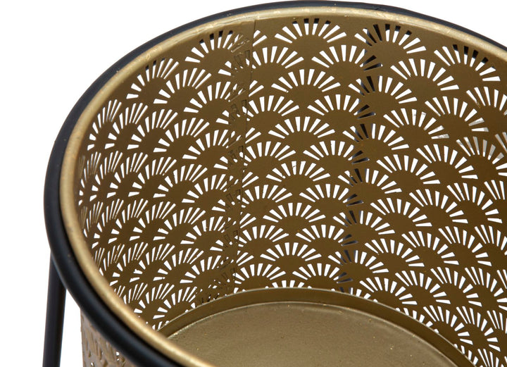 Glam plantestativer i guldfarve, metal – 26x70 og 23x45 cm