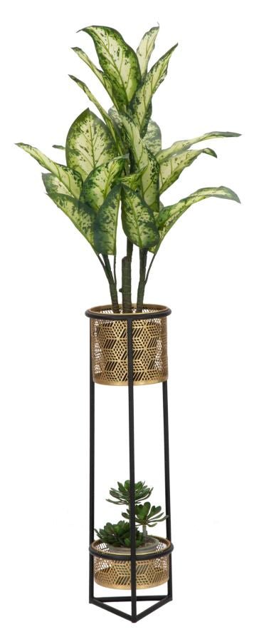Glam plantestativ i guldfarve, jern – 23x80 cm