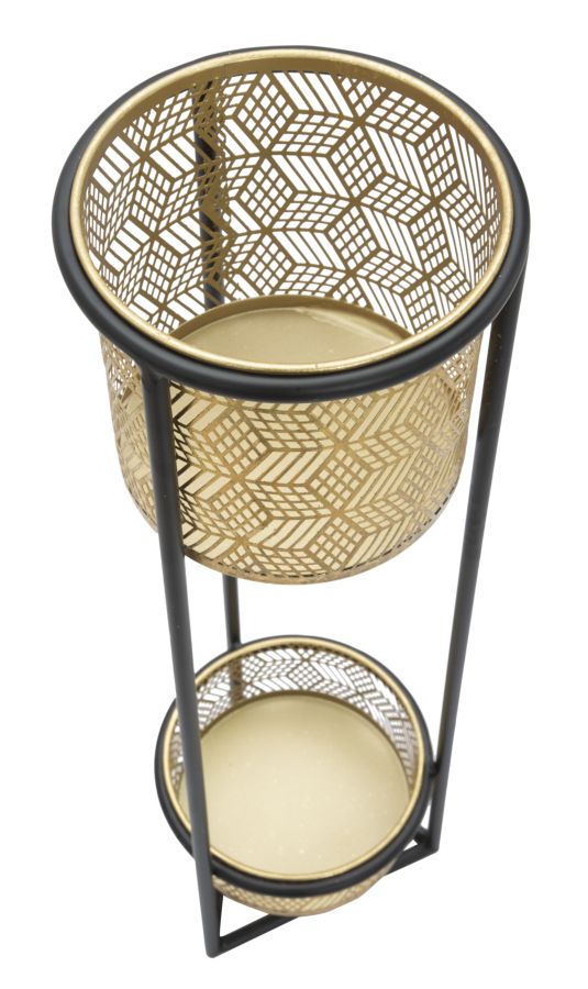 Glam plantestativ i guldfarve, jern – 23x80 cm