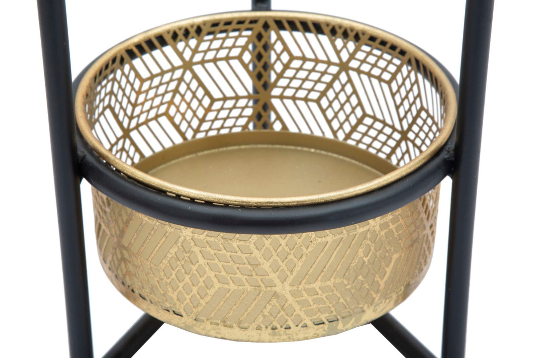 Glam plantestativ i guldfarve, jern – 23x80 cm