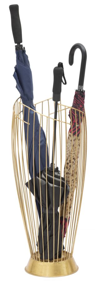 Glam paraplystativer i guldfarve, metal – 28x69 cm