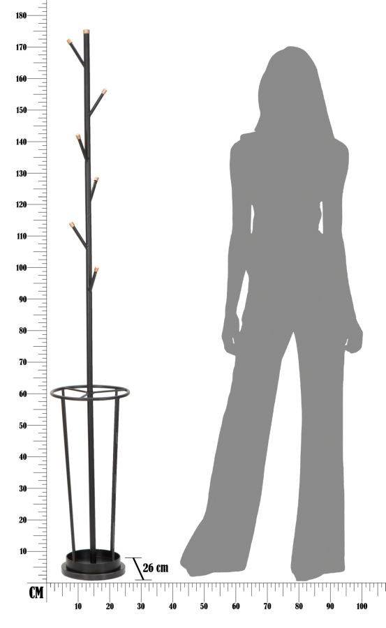 Glam paraplystativ i guldfarve af jern – 26x176 cm