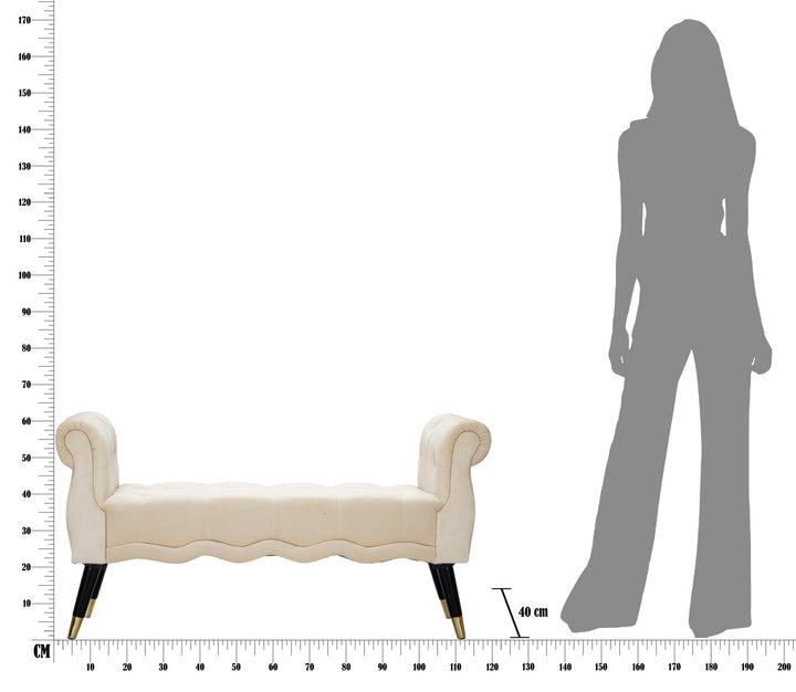 Glam entrébænk i træ – 120x40x60 cm