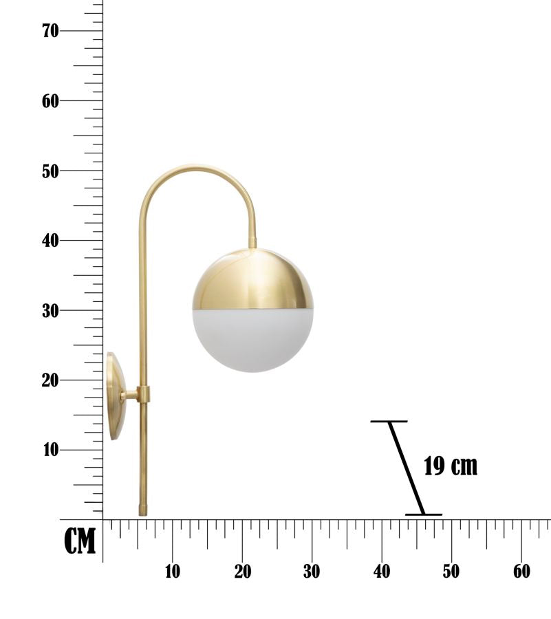 Glam lampe i jern og glas – 19x31x51 cm - væglamper