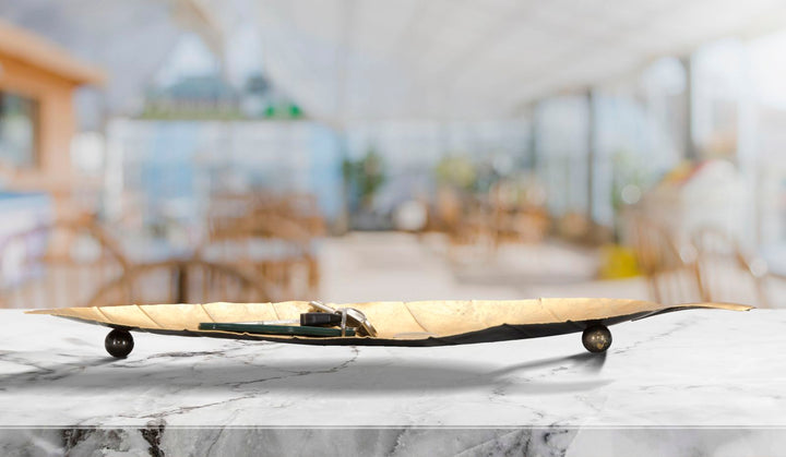 Glam bakke i guldfarve – 38x3x11 cm