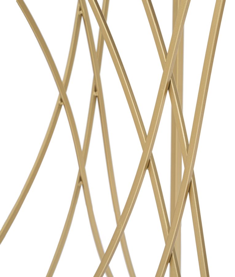 Glam konsolbord i guldfarve, jern og glas – 120x40x80 cm