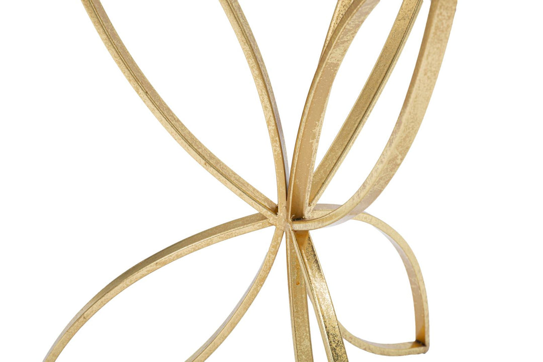 Glam sidebord i guldfarve, metal og glas – 35x60 cm