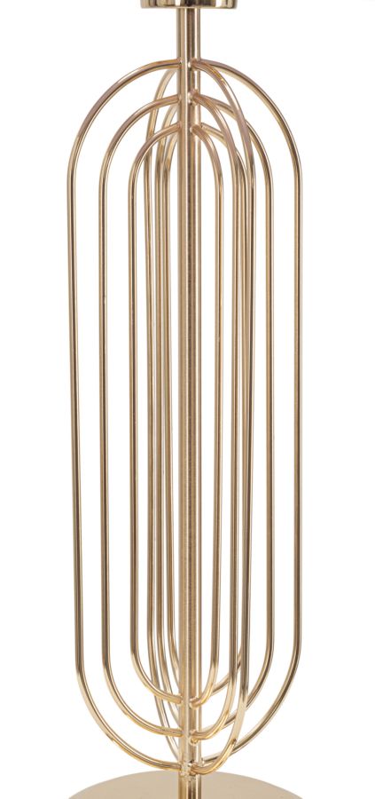 Glam bordlampe i pink, metal og stof  – 33x64 cm