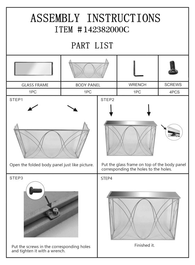 Glam konsolbord i guldfarve, jern og glas – 120x40x80 cm