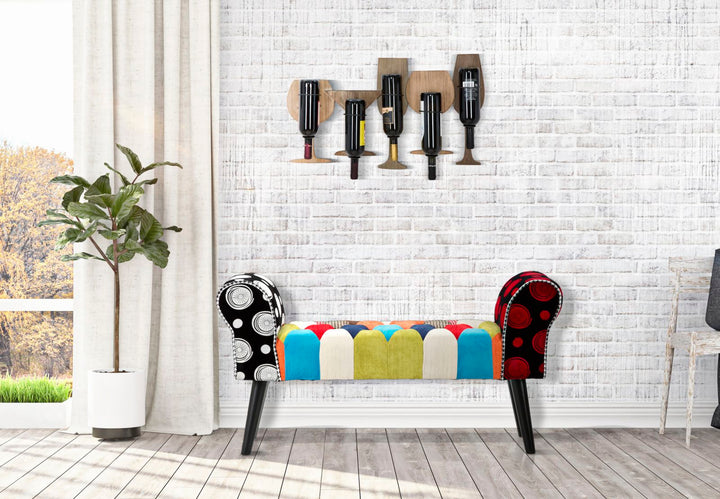 Industriel entrébænk i fyrretræ og polyester – 102x31x54 cm