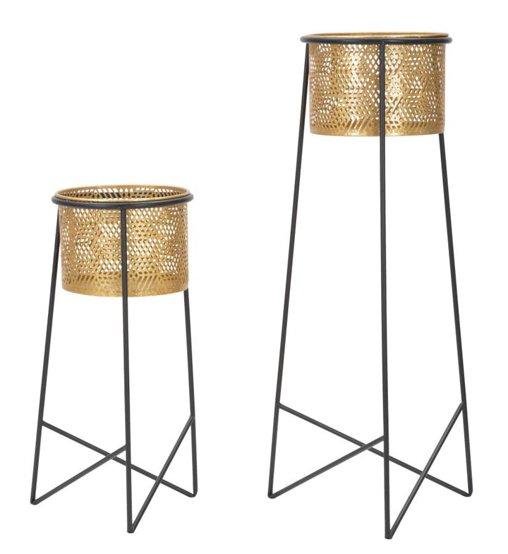 Glam vaser i guldfarve, metal – 37x76 27x51 cm