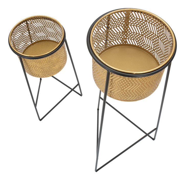 Glam vaser i guldfarve, metal – 37x76 27x51 cm